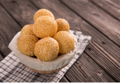 Pumpkin Sesame Balls