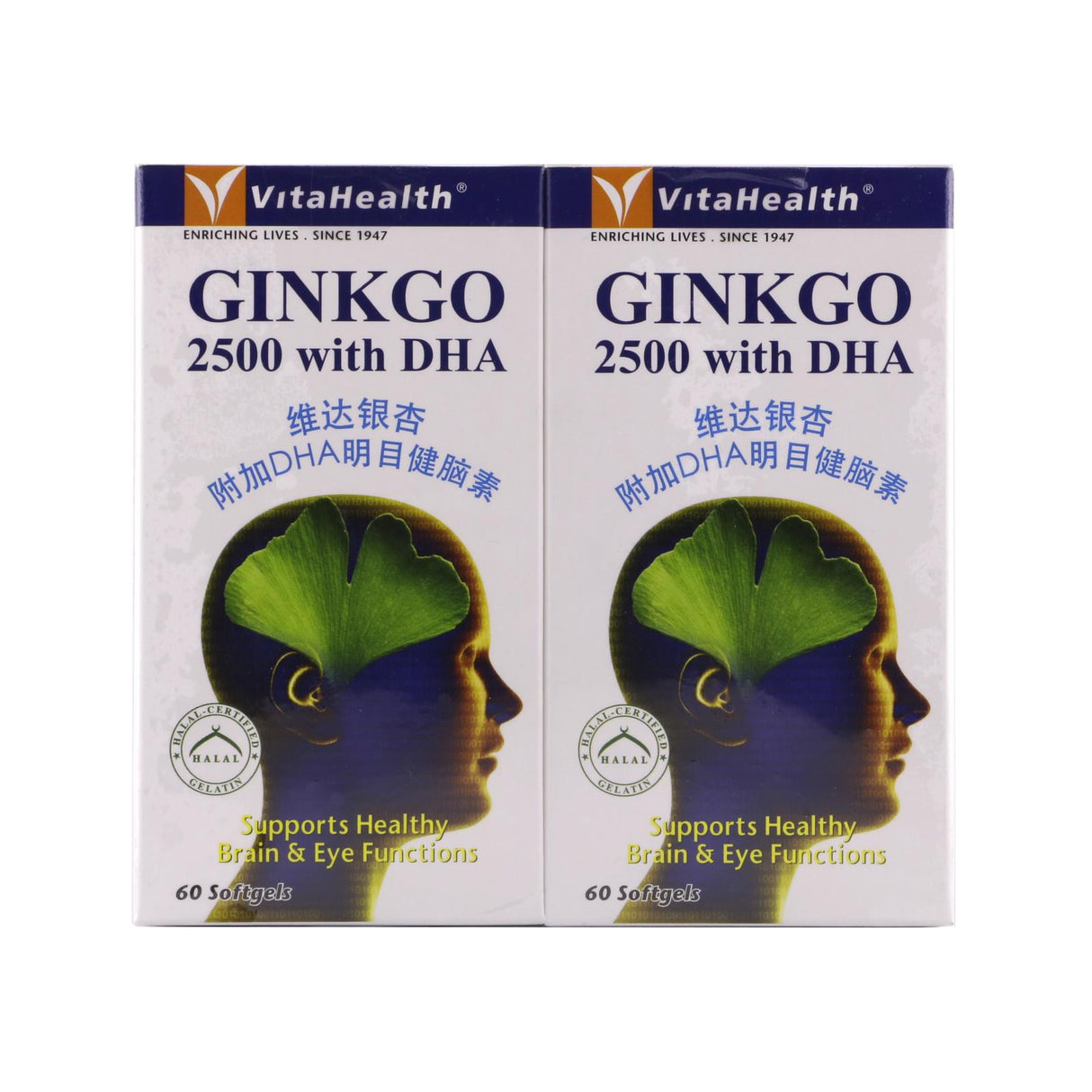 Vita Gingko 2500 with DHA (twin pack)