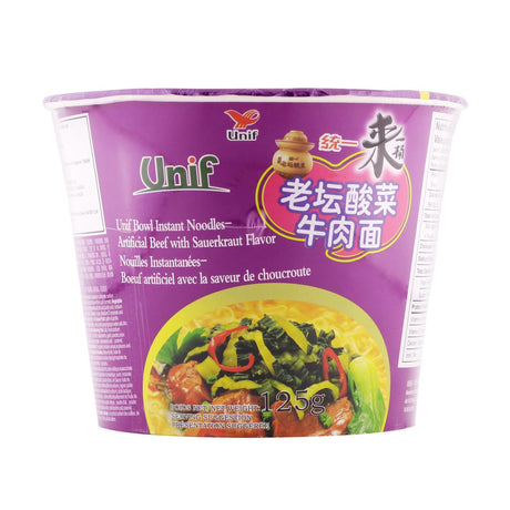 统一老坛酸菜牛肉面-桶装