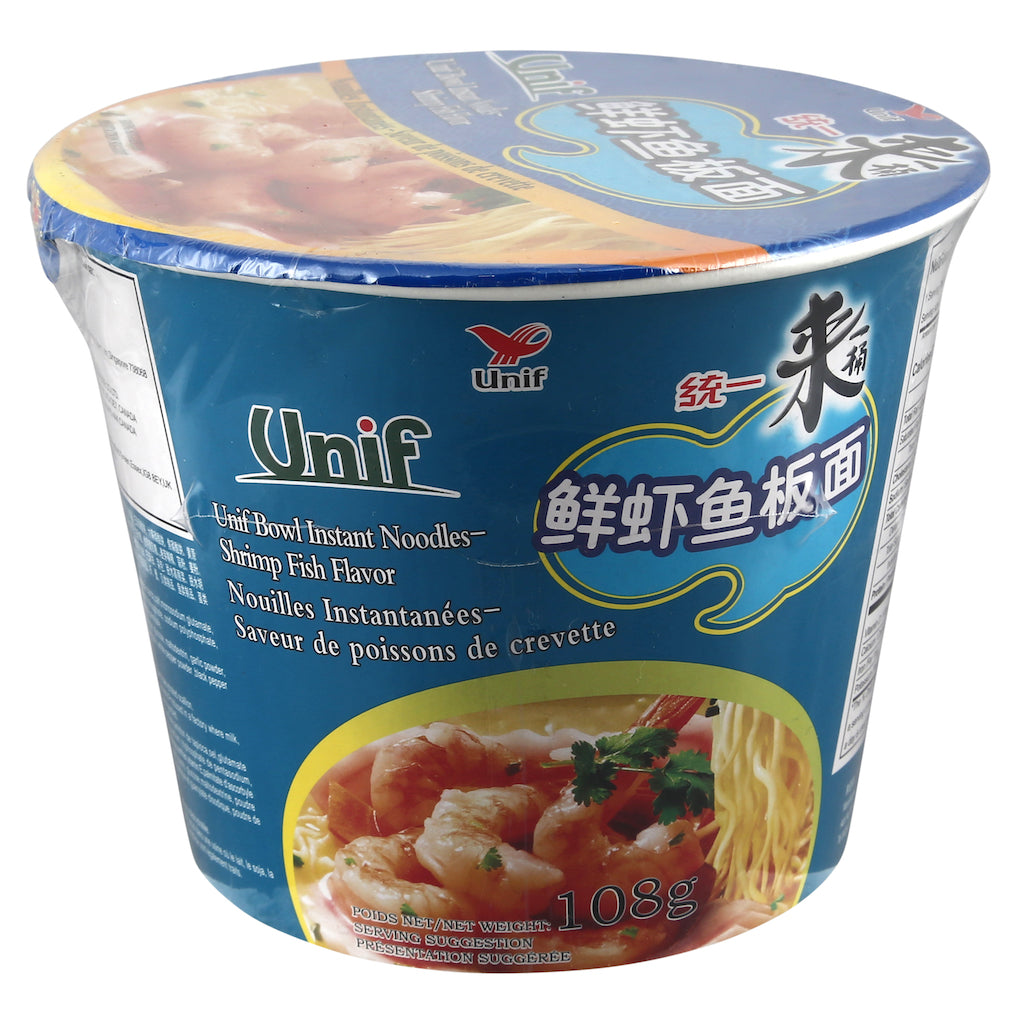 统一鲜虾鱼板面-桶装