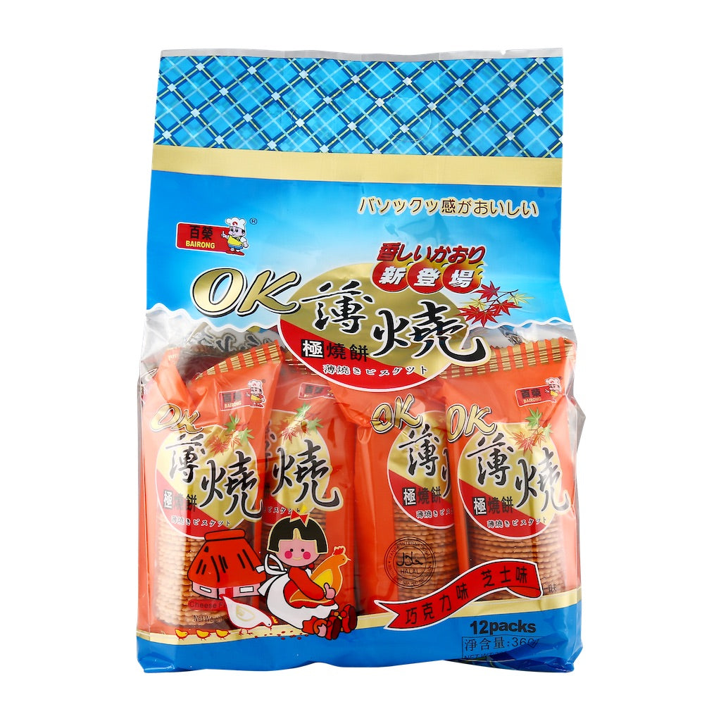 百荣巧克力味芝士味OK薄烧饼