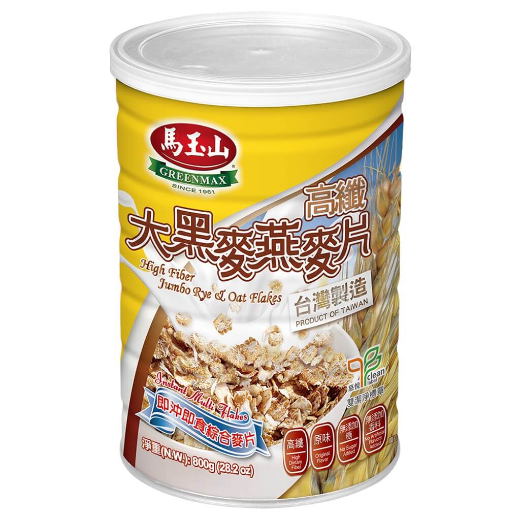 Greenmax High Fiber Jumbo Rye & Oat Flakes