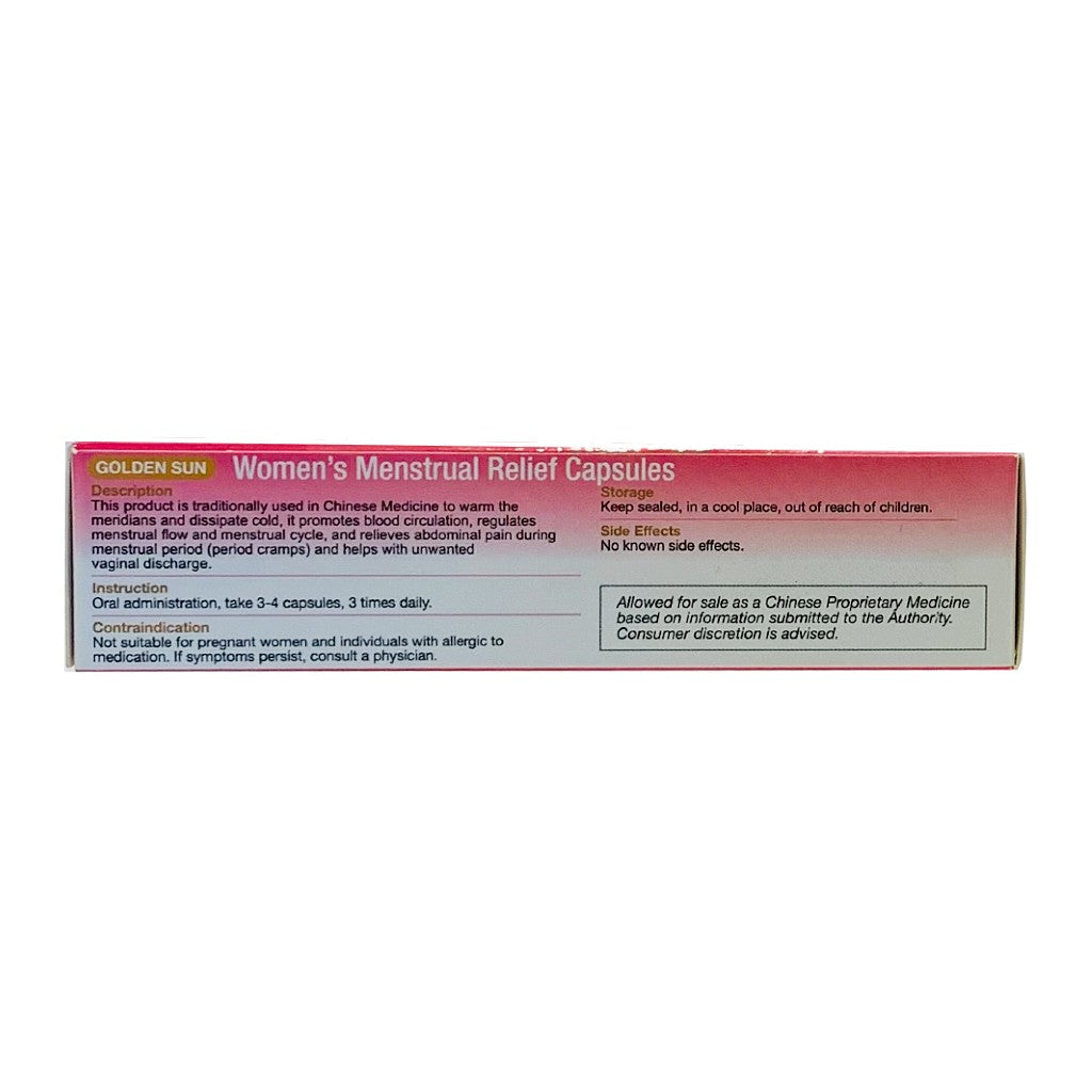 Golden Sun Women’s Menstrual Relief Capsules