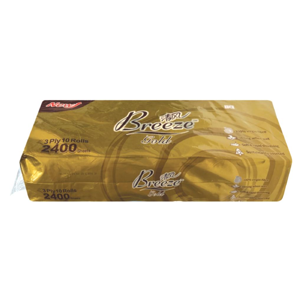 Breeze Pure Series Tissue Roll - 3 Ply/10 Rolls