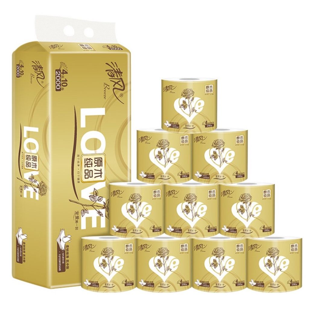 Breeze Gold Series Tissue Roll - 4 Ply/10 Rolls