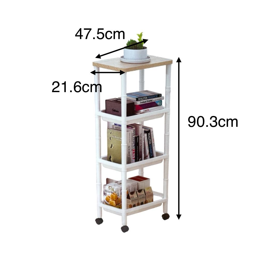 茶花多纳可移动四层置物架 113002