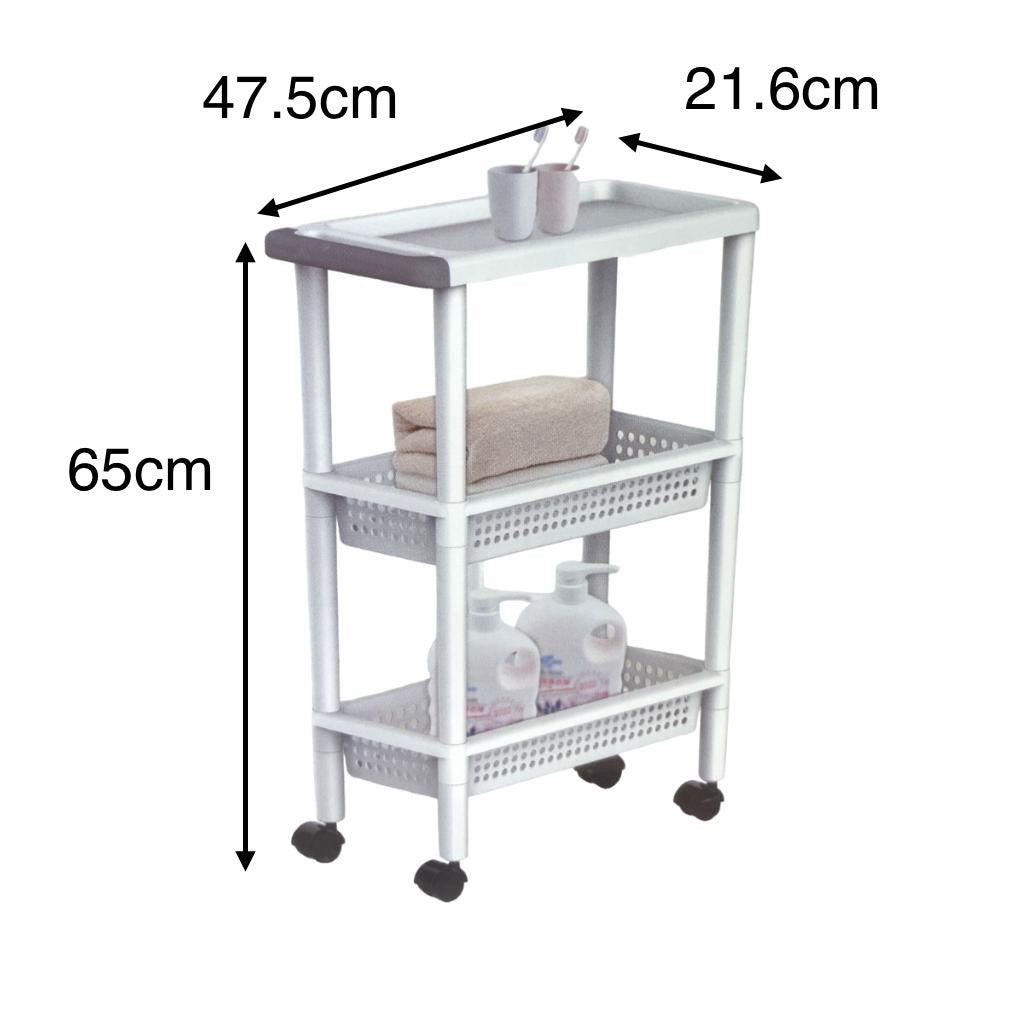 茶花多纳可移动三层置物架 113001