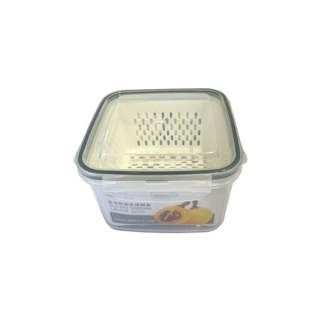 超诚7016方形美时密封沥水保鲜盒(1600ML)36/盒