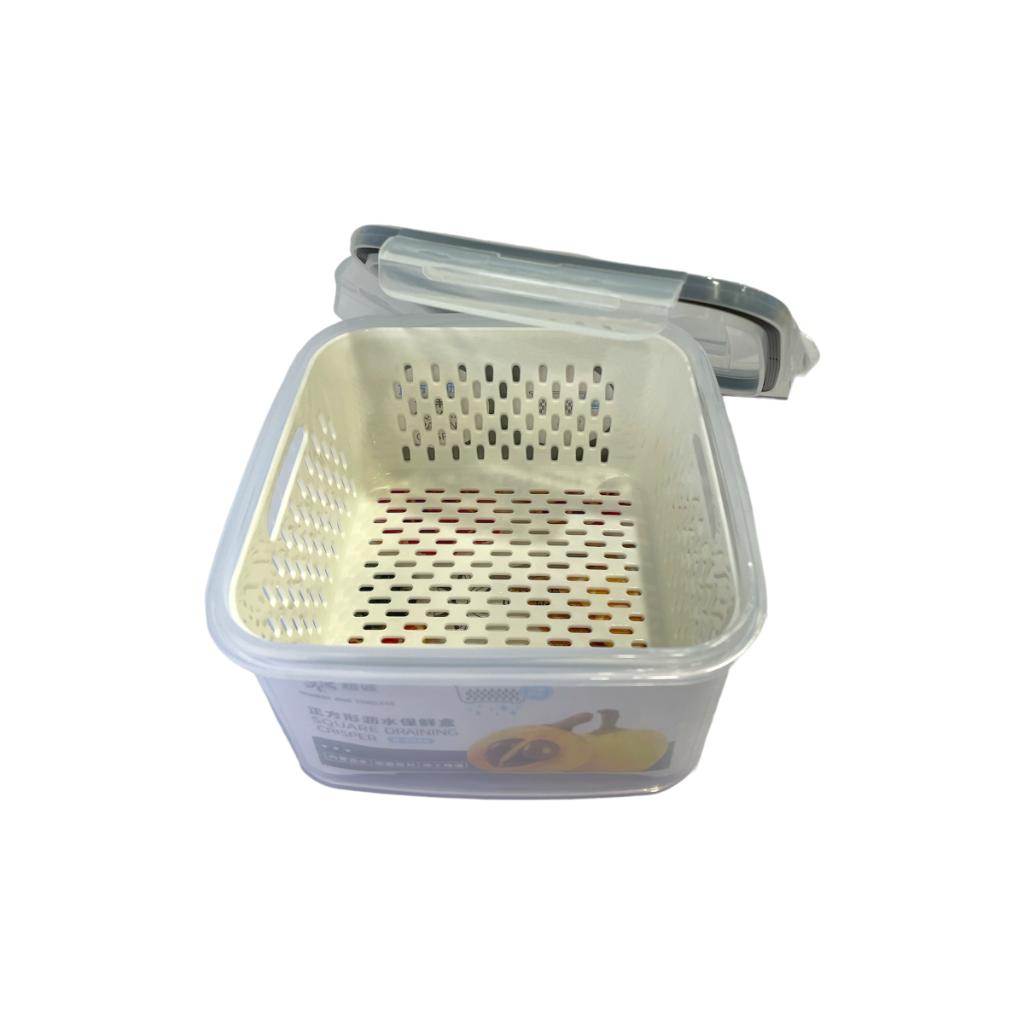 超诚7016方形美时密封沥水保鲜盒(1600ML)36/盒