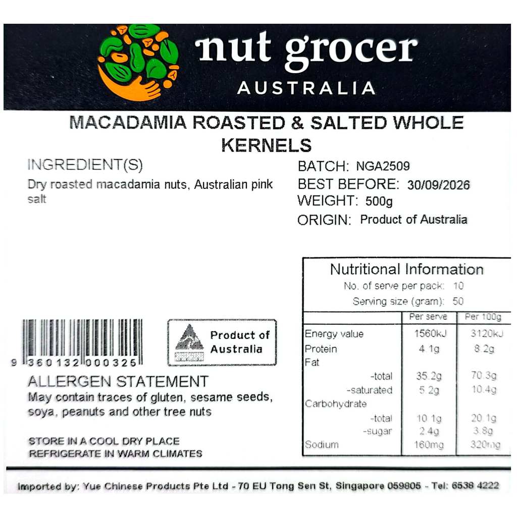 Roasted & Salted Macadamia Whole