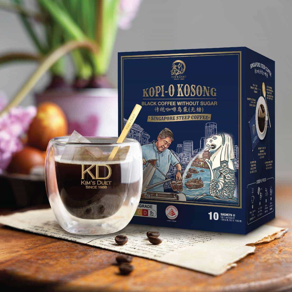 KIM'S DUET Kopi-O Kosong Box of 10s
