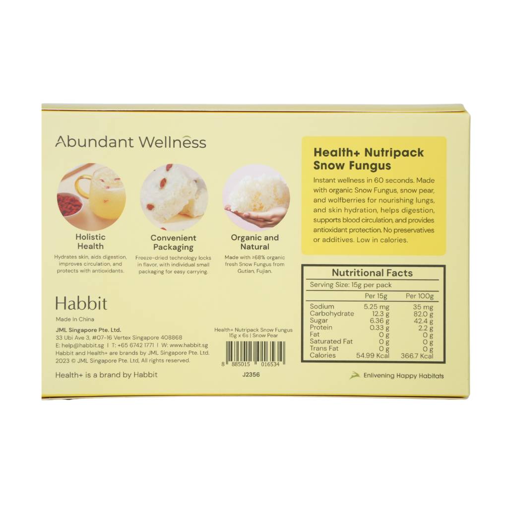 Health+ Nutripack Snow Fungus 15g x 6s Snow Pear
