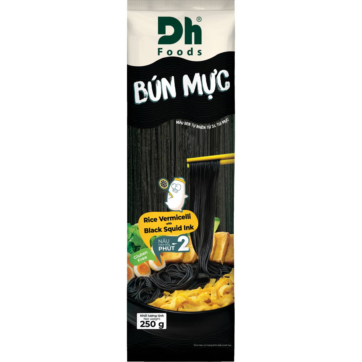 Rice Vermicelli with Black Squid Ink