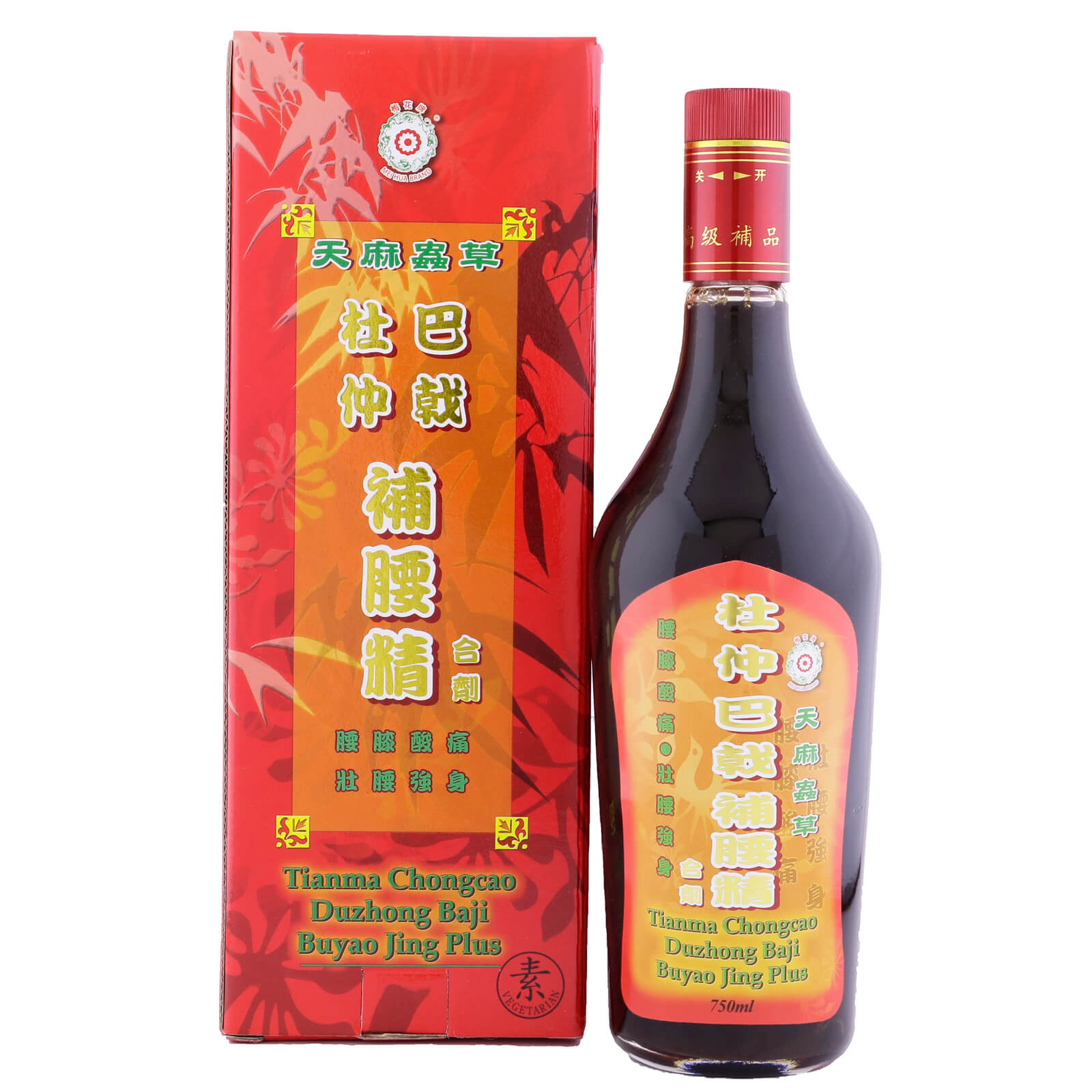 梅花牌天麻虫草杜仲巴戟补腰精素– Yue Hwa Chinese Products SG