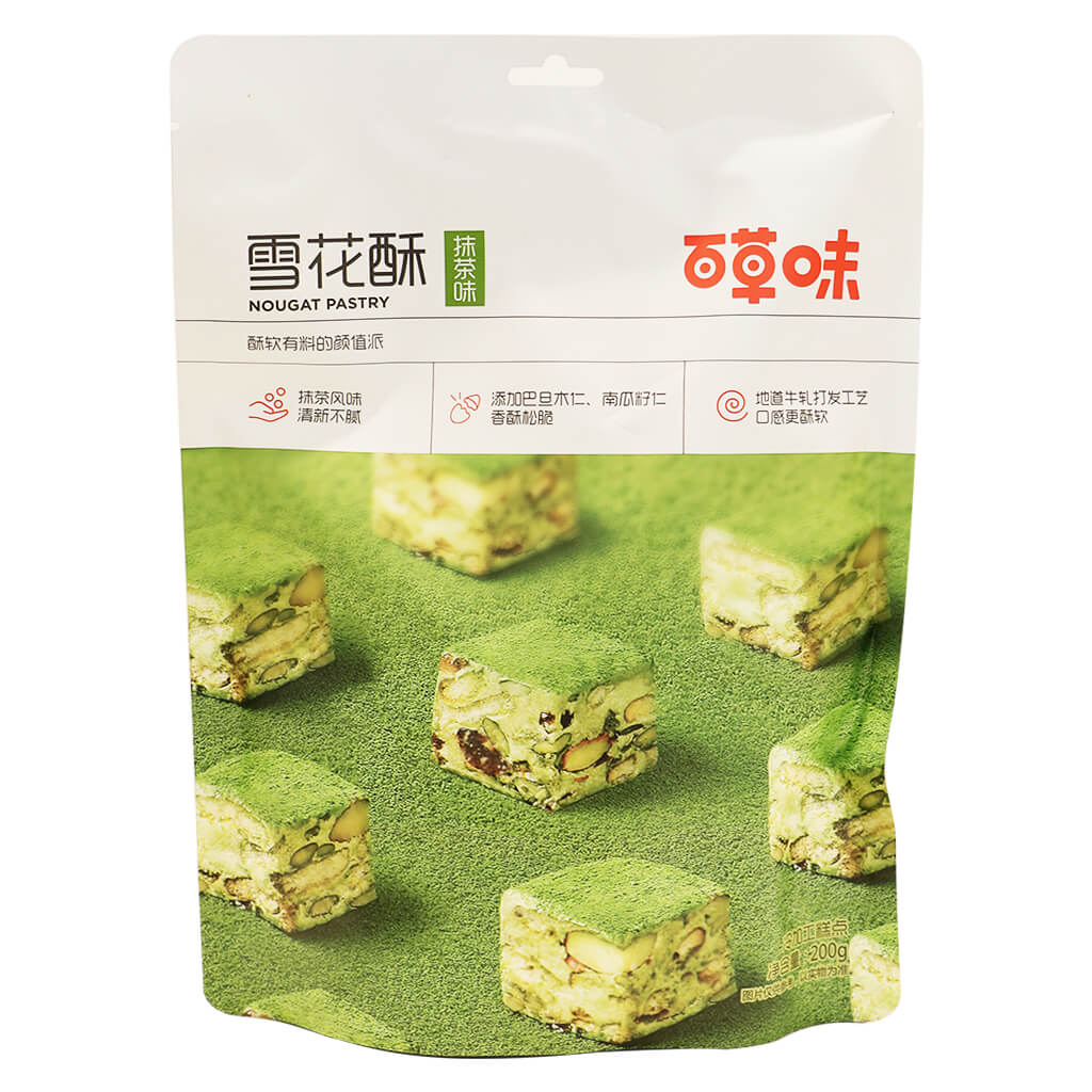 百草味雪花酥-抹茶味200g