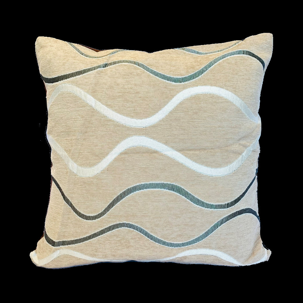 70cmx70cm Cushion Cover Wave （Brown）