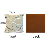 70cmx70cm Cushion Cover Wave （Brown）