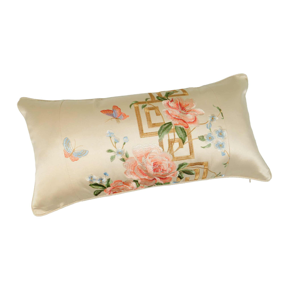 13822-2 12x24 Peony Small Pillow Cover-Beige