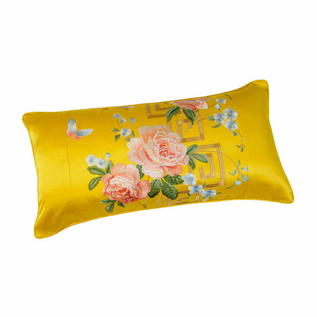 13822-5 12x24 Peony Small Pillow Cover-Gold
