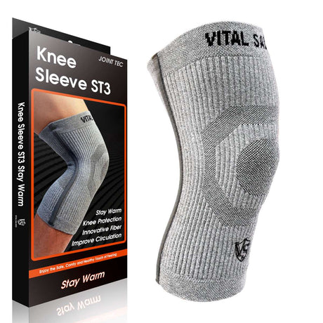 3D Knit Knee Brace ST3-Stay Warm(pair) LightGrey/L