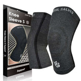 Knit Knee Brace S-SUPPORT-Dark Grey(1PC)-XXL