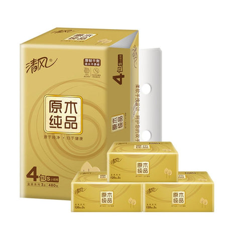 Breeze Gold Series Tissue - 3 Ply/4 Packs