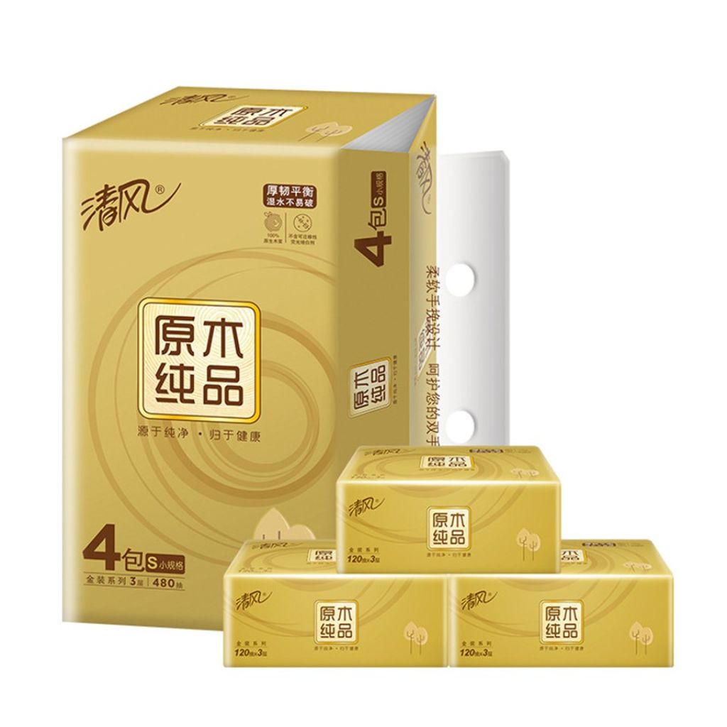 Breeze Gold Series Tissue - 3 Ply/4 Packs
