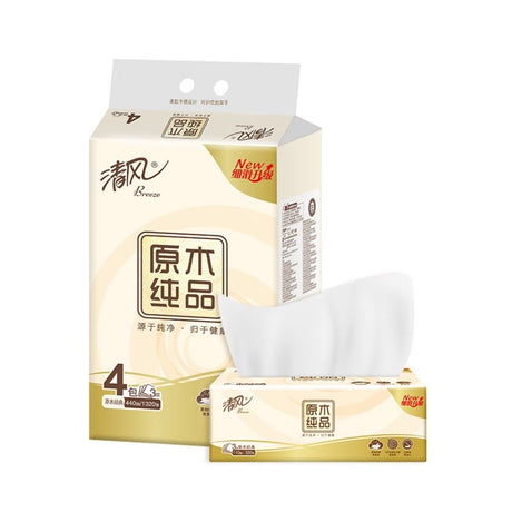 Breeze Pure Series Tissue - 3 Ply/4 Packs