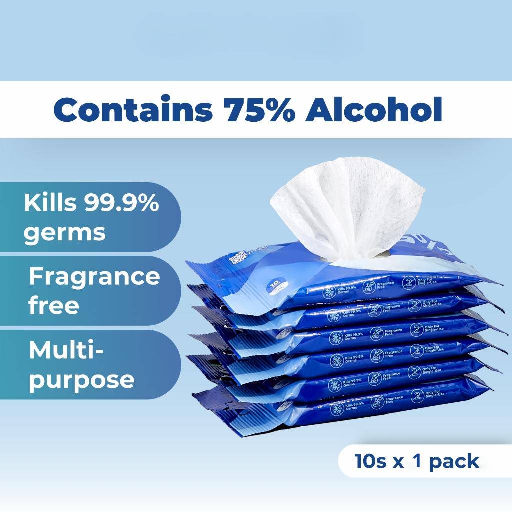 Alcean Alcohol Disinfectant Wipes 10’s