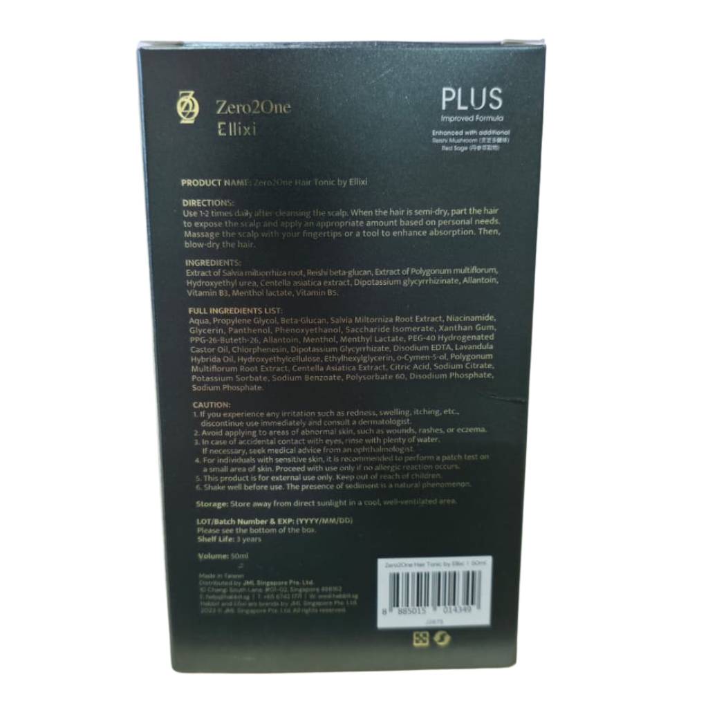 Zero2One Hair Tonic by Ellixi 50ml