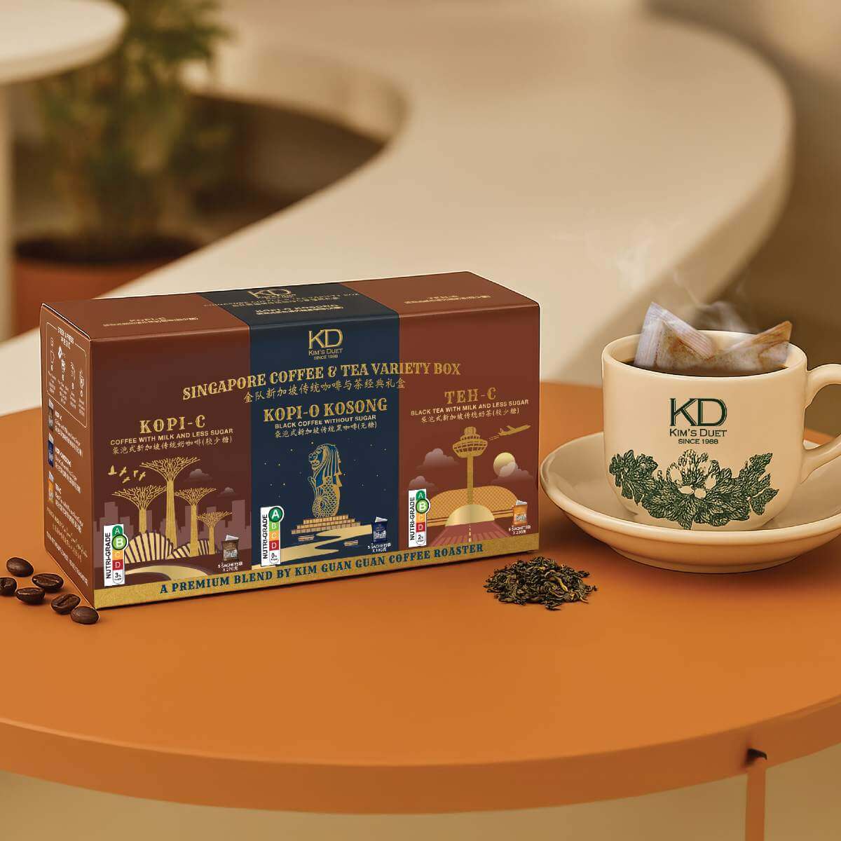KIM'S DUET SG Kopi & Teh Variety Box of 15s
