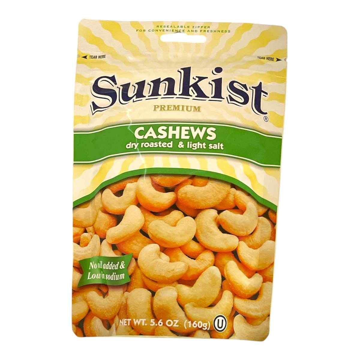 Sunkist Salted Cashew Nuts 160g