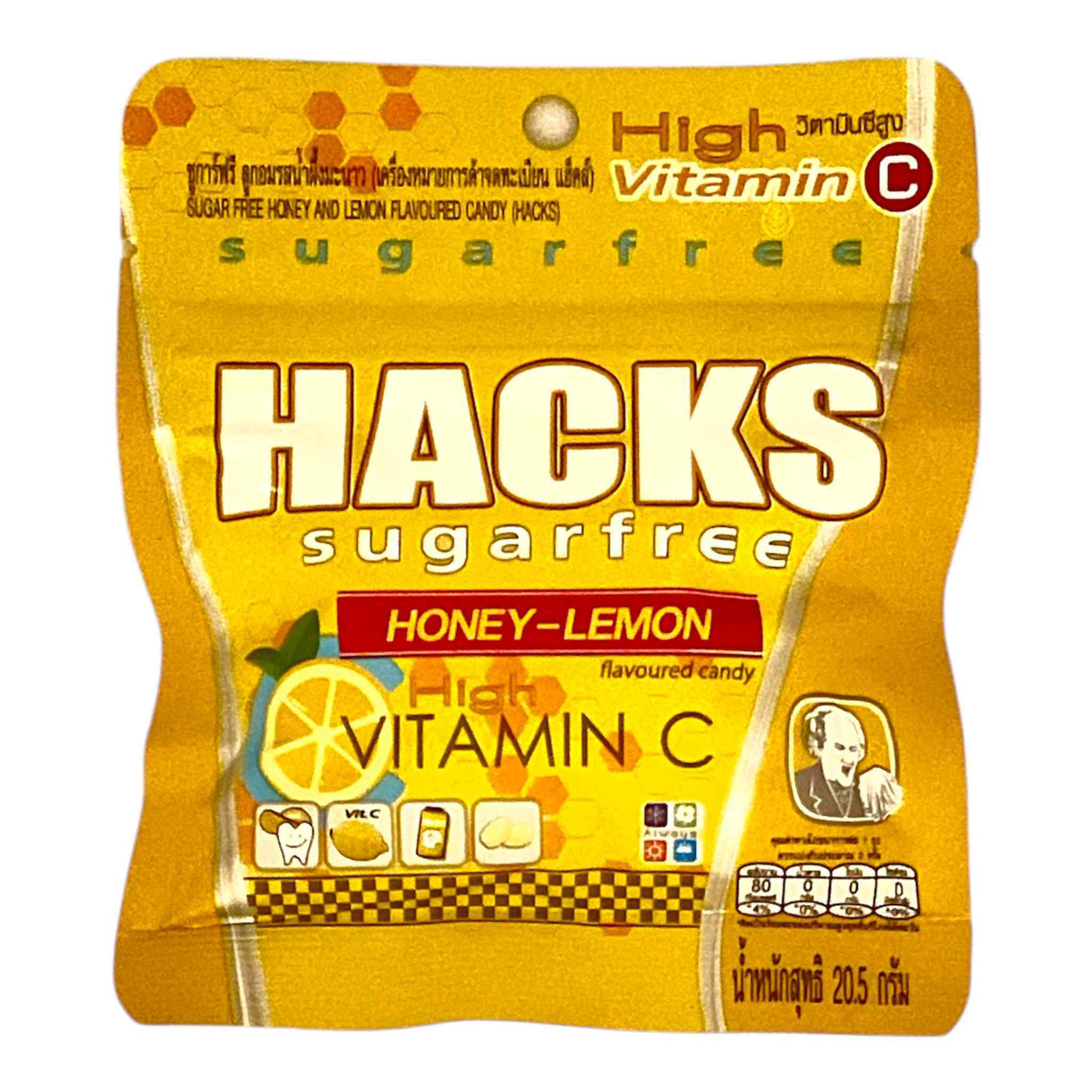 HACKS Honey & Lemon Sugar Free Candy